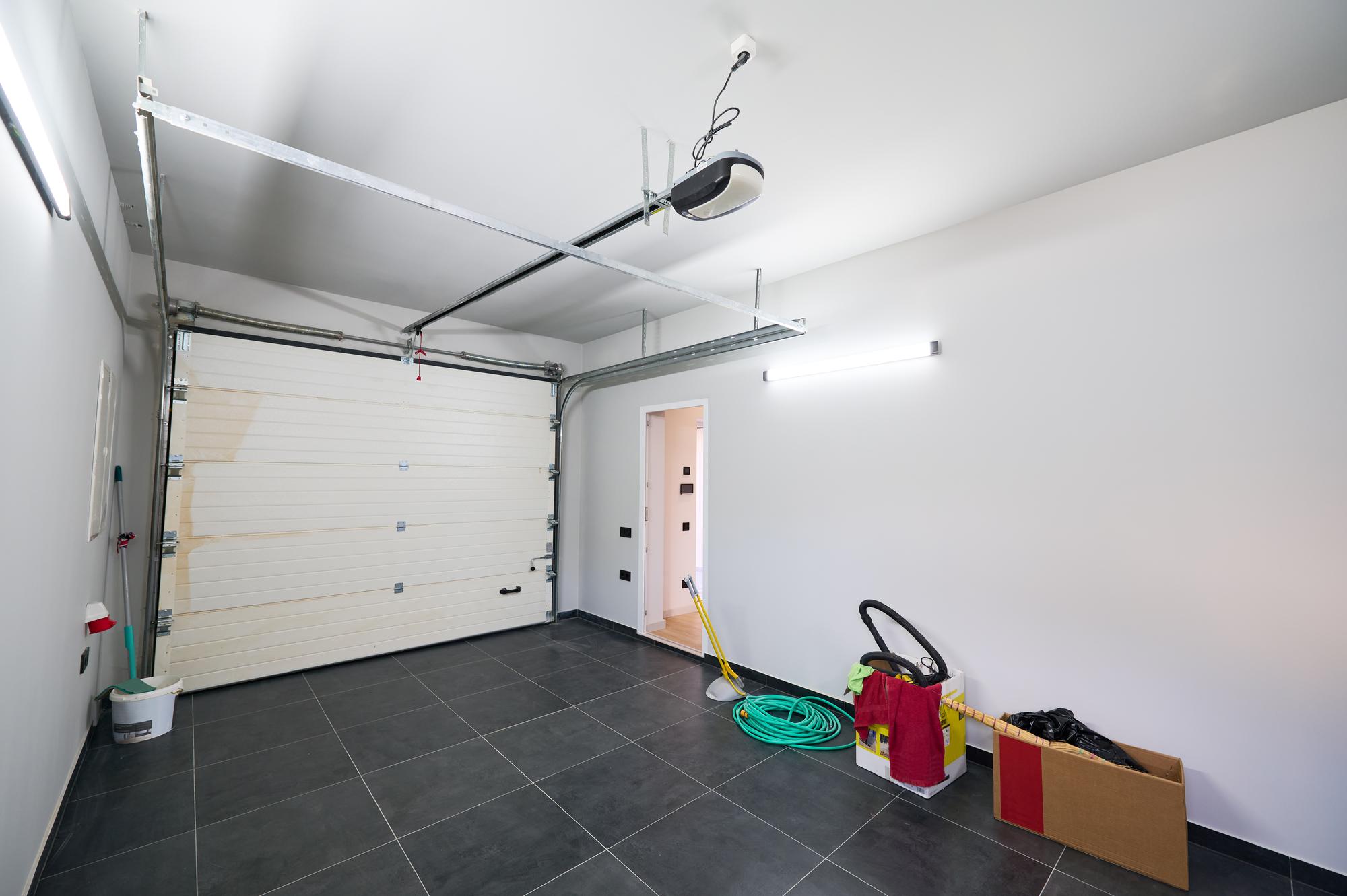 Clean modern garage interior